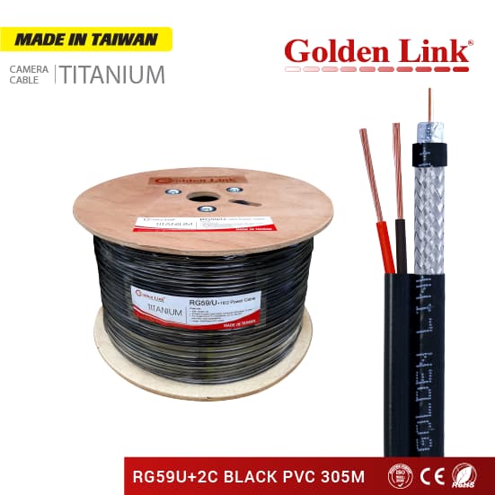 RG59/U + 2C coaxial cable MADE IN TAIWAN 305m